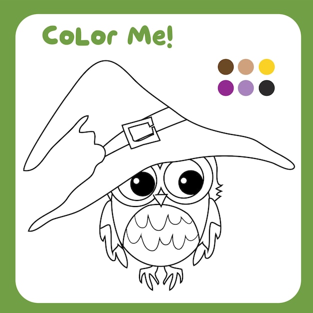 Coloring worksheet for children. Coloring Halloween worksheet page. A fun activity for kids.