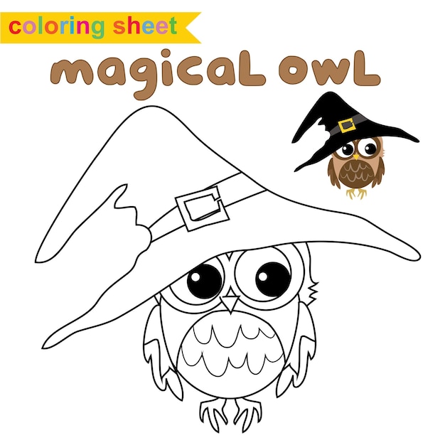 Coloring worksheet for children. Coloring Halloween worksheet page. A fun activity for kids.