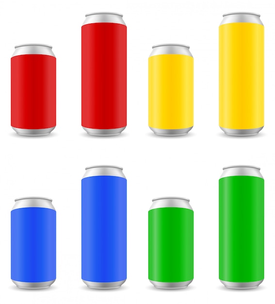 Colors can of beer vector illustration