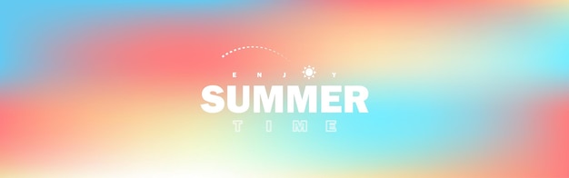 Vector colors gradient summer sky concept background horizontal design vector illustration