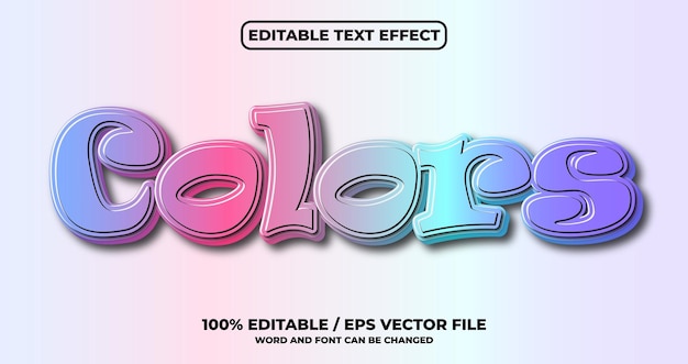 Colors text effect style