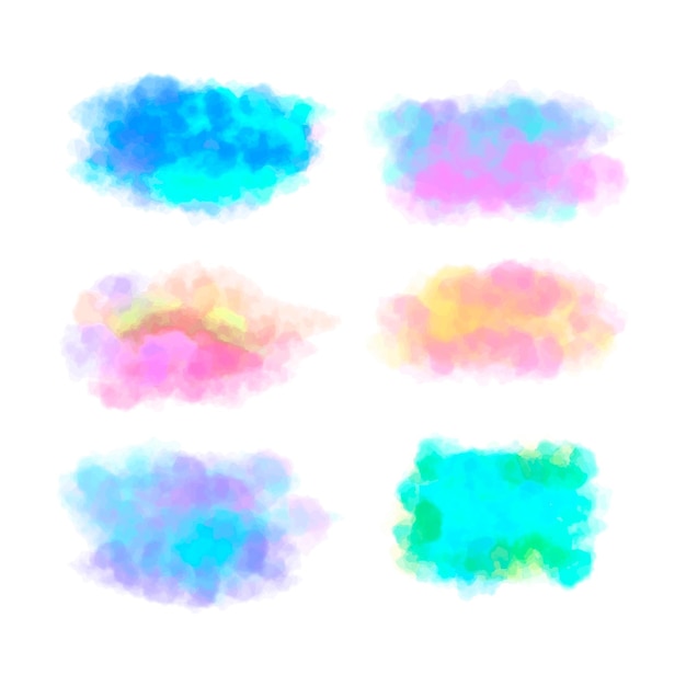 Colors watercolor paint stains vector backgrounds