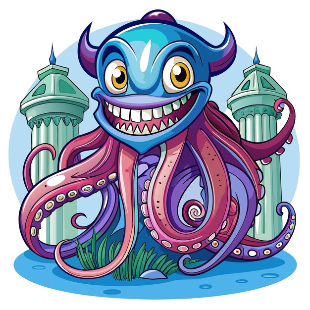 Colossal Squid sensitive smiles bank vector