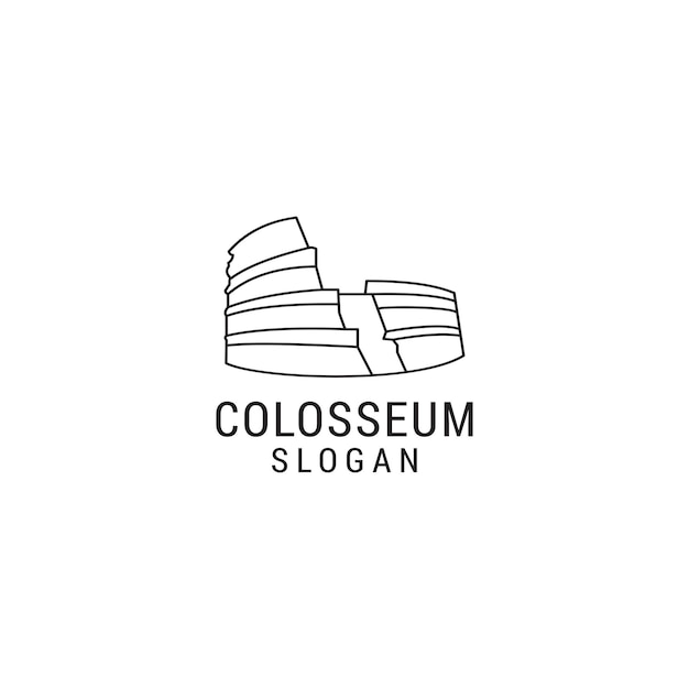 Colosseum logo icon design template luxury premium vector