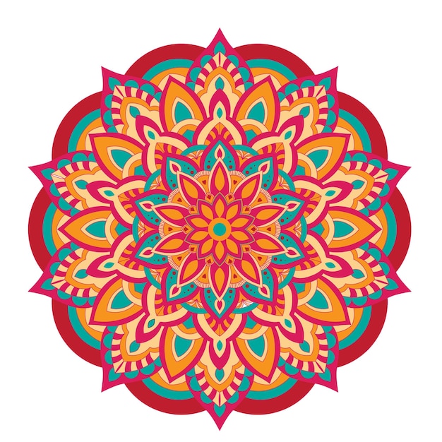 colour full mandala artwork vector