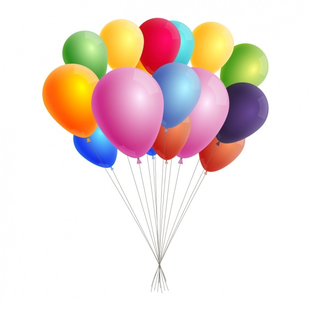 Coloured balloons background