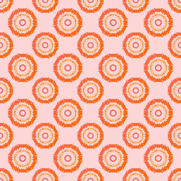 Coloured flowers seamless pattern