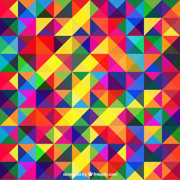 Colourful abstract background with triangles