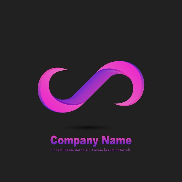 Colourful abstract logo template gradient style