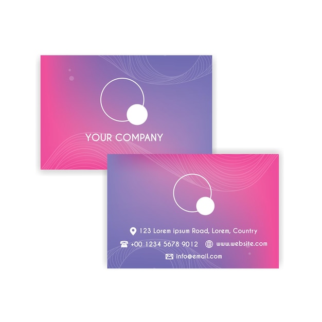 Colourful Business card design with gradient