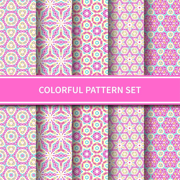 Colourful cute pattern collection