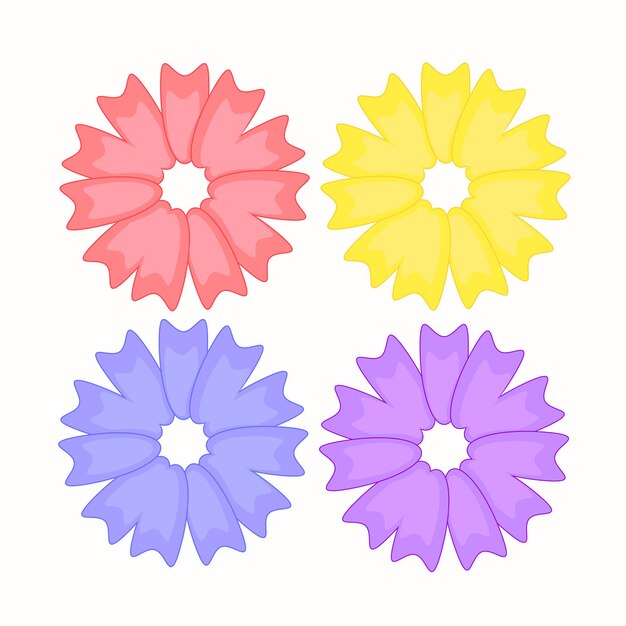 Vector colourful flowers beautiful flowers