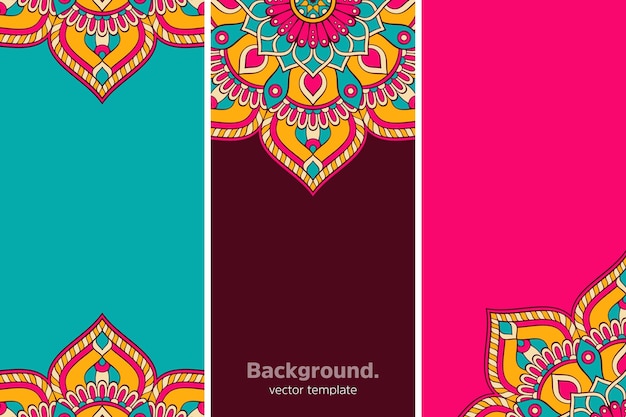 colourful geometric floral background