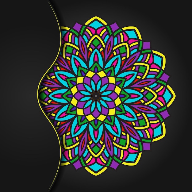 Colourful mandala design