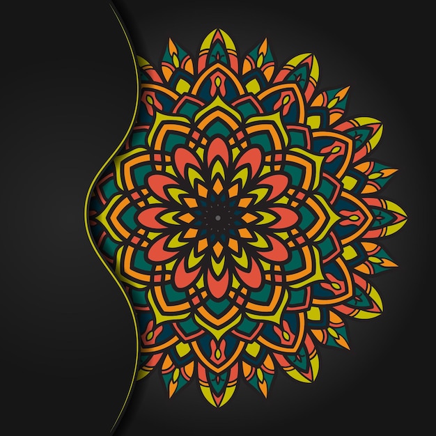 Colourful mandala design