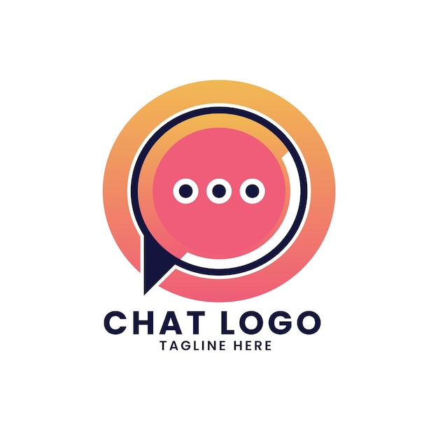 Vector colourful online chat massage communication social media icon logo vector design app template