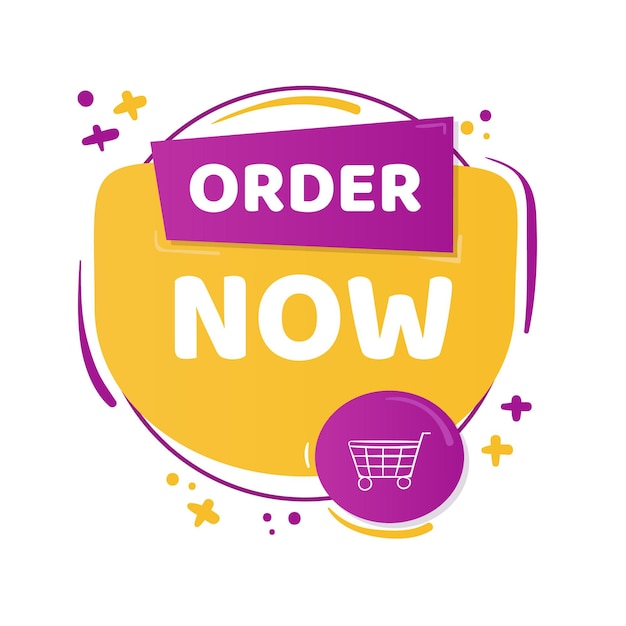 Colourful order now banner