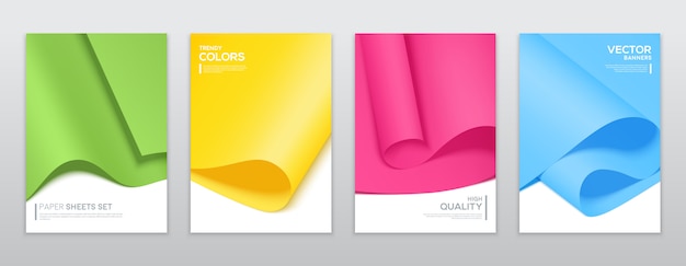 Colourful paper sheets