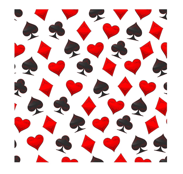 Vector colourful pattern from poker form for playing card