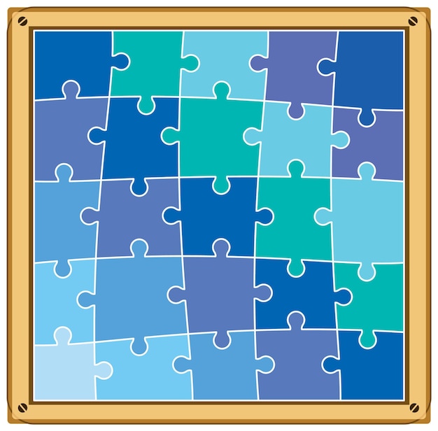 Colourful puzzle on frame