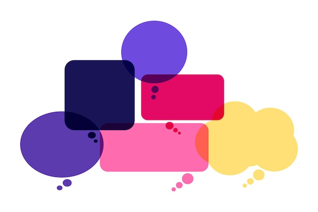 Colourful speech bubble communication icon concept vector illustration design