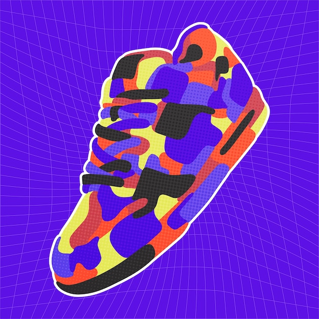 Colourful Style Pop Art Sneakers Design Trends Modern