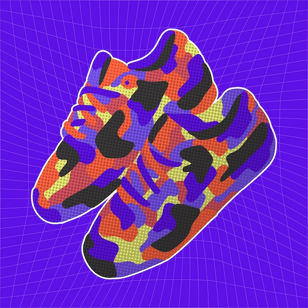 Colourful Style Pop Art Sneakers Design Trends Modern