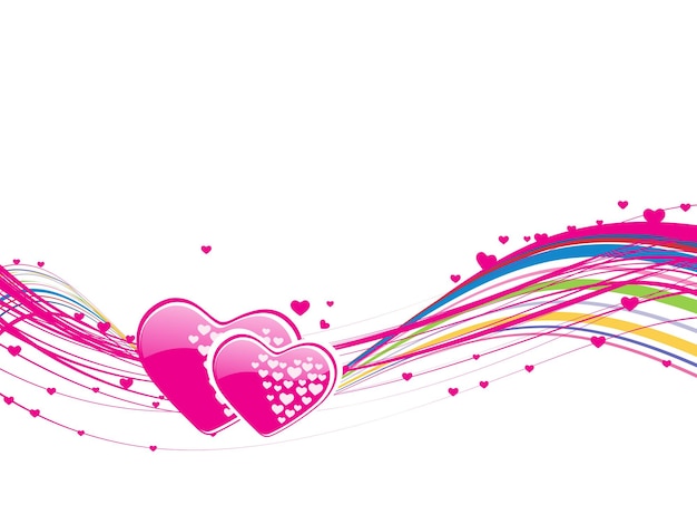 Colourful weave heart design-vector