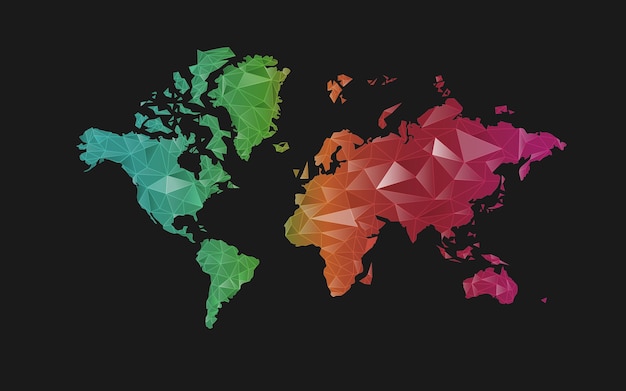 colourful world map