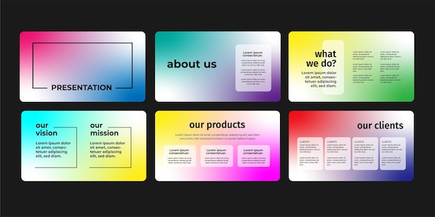 colourfull Powerpoint presentation slide modern design template