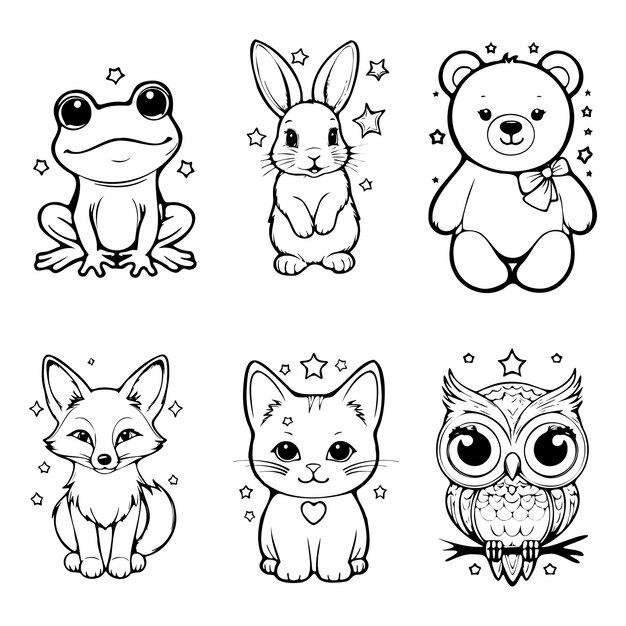 Colouring Book Fun with Cute Animals