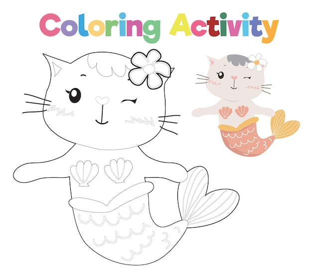 Colouring page with summer theme Coloring activity Vector file