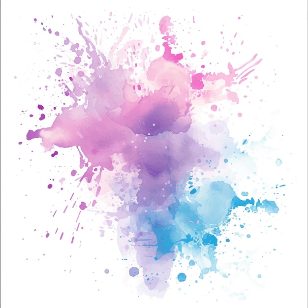 Vector colours messy stain coloured dye explosion painting stroke glowing splash vibrant rough wet te