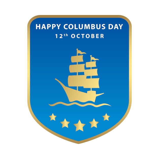 Columbus day icon Simple design style