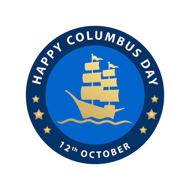 Columbus day icon Simple design style