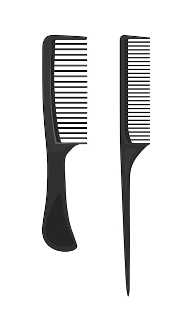 comb hair hairbrush brush beauty fashion barber tool vector hairstyle illustration equipment style