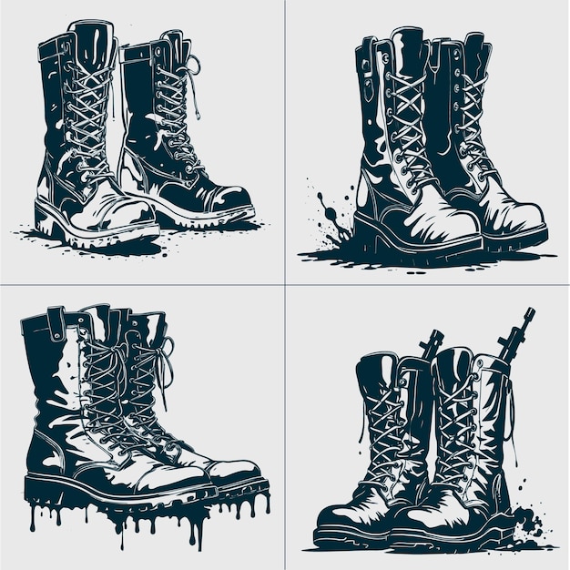 Combat Boot svg Combat Boots Cutfile Combat Boots Clipart Navy svg Veteran svg Army svg