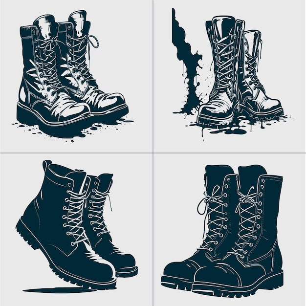 Vector combat boot svg combat boots cutfile combat boots clipart navy svg veteran svg army svg