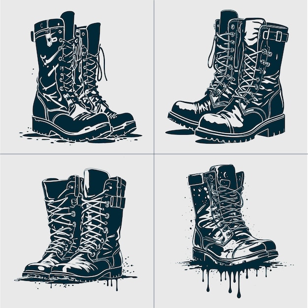 Combat Boot svg Combat Boots Cutfile Combat Boots Clipart Navy svg Veteran svg Army svg