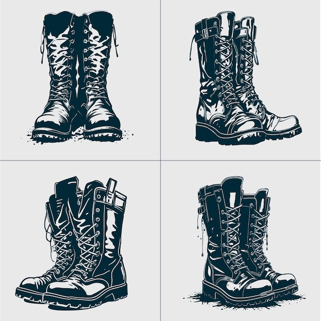 Vector combat boot svg combat boots cutfile combat boots clipart navy svg veteran svg army svg