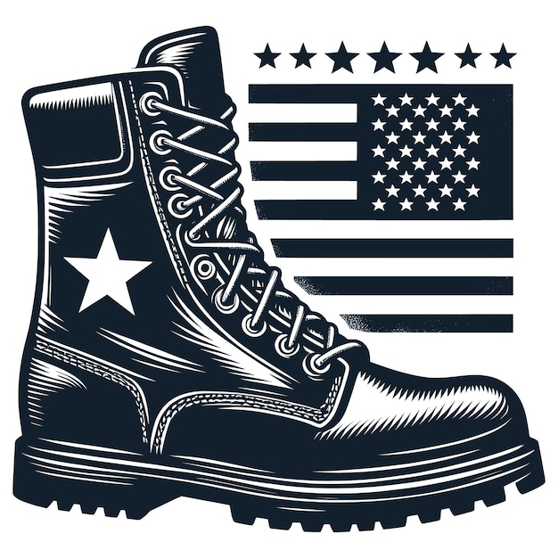 Combat Boots File Army Boots Vector Soldier Boots Svg Military Vector Filesamerican Army Boot