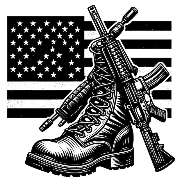 Combat Boots File Army Boots Vector Soldier Boots Svg Military Vector Filesamerican Army Boot