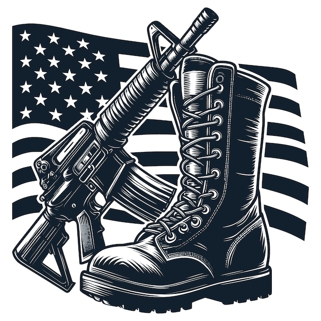 Combat Boots File Army Boots Vector Soldier Boots Svg Military Vector Filesamerican Army Boot