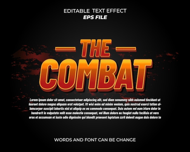 the combat text effect mockup template for battle game