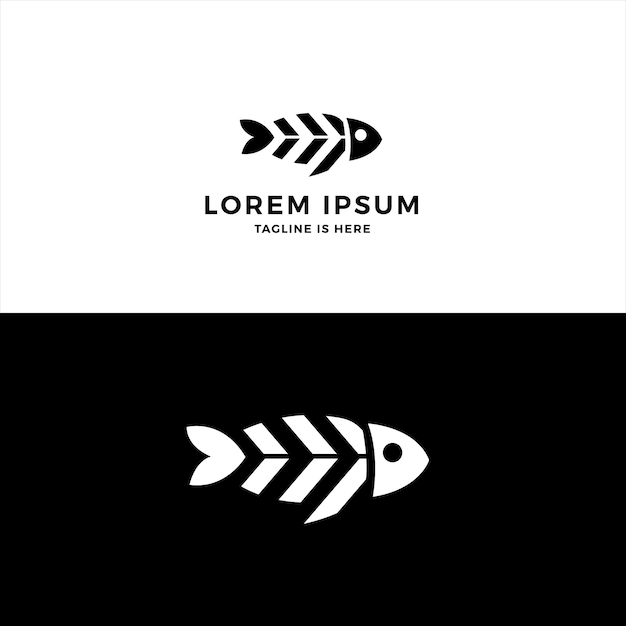 Combination fish with film logo design inspiration