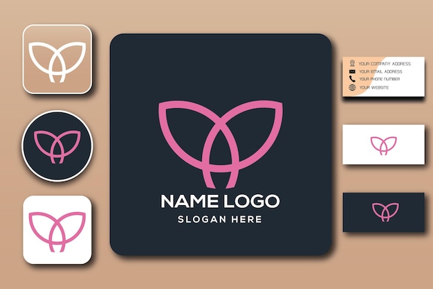 A combination tulip logo template