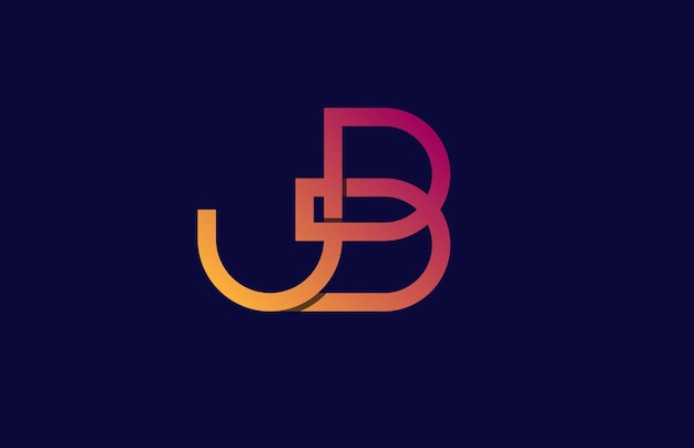 Combined letter JB logo design