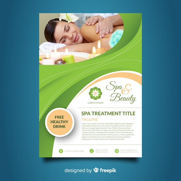 Combined spa flyer template