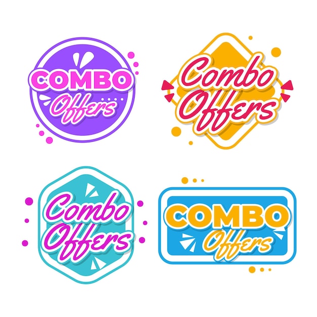 Combo offers labels concept