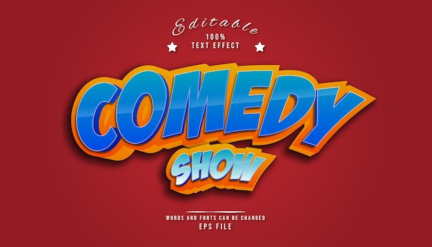 Comedy show text effect editable